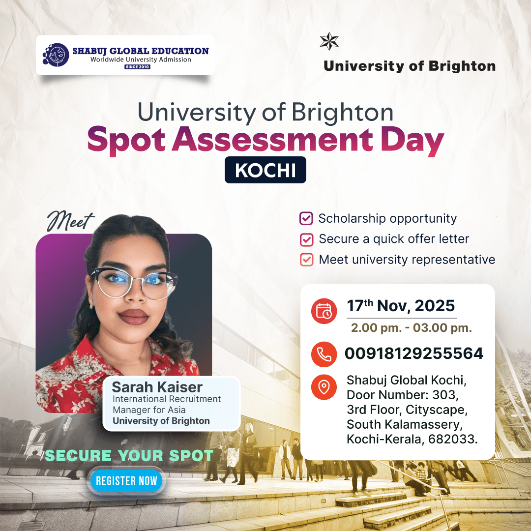 University of Brighton – Spot Assessment Day in Kochi