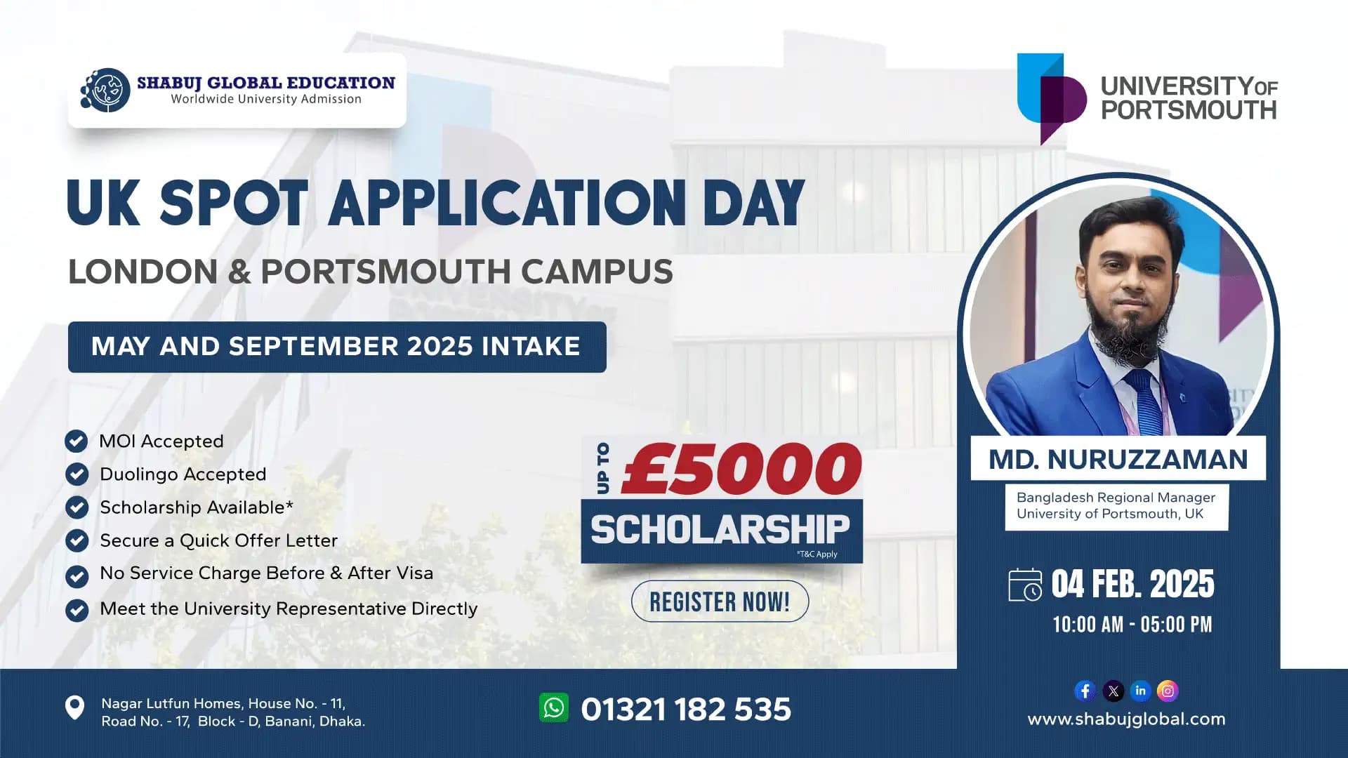 UK Spot Application Day - University of Portsmouth