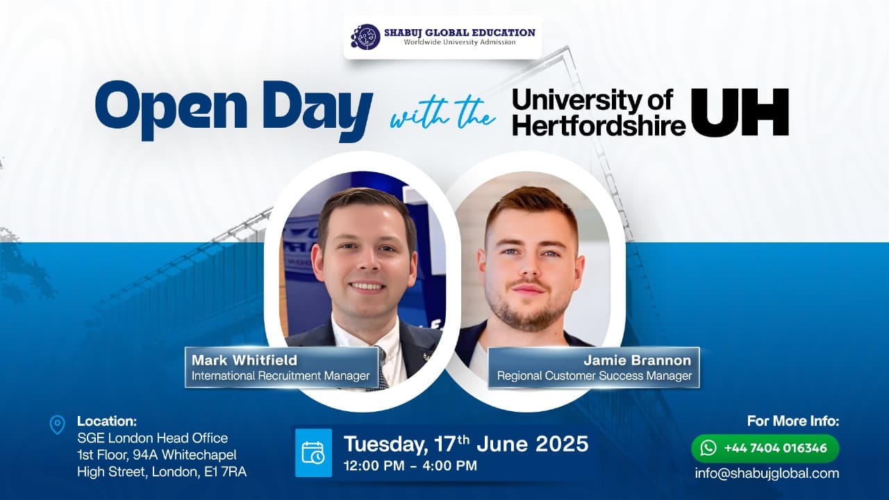 Open Day with the University of Hertfordshire (UH)