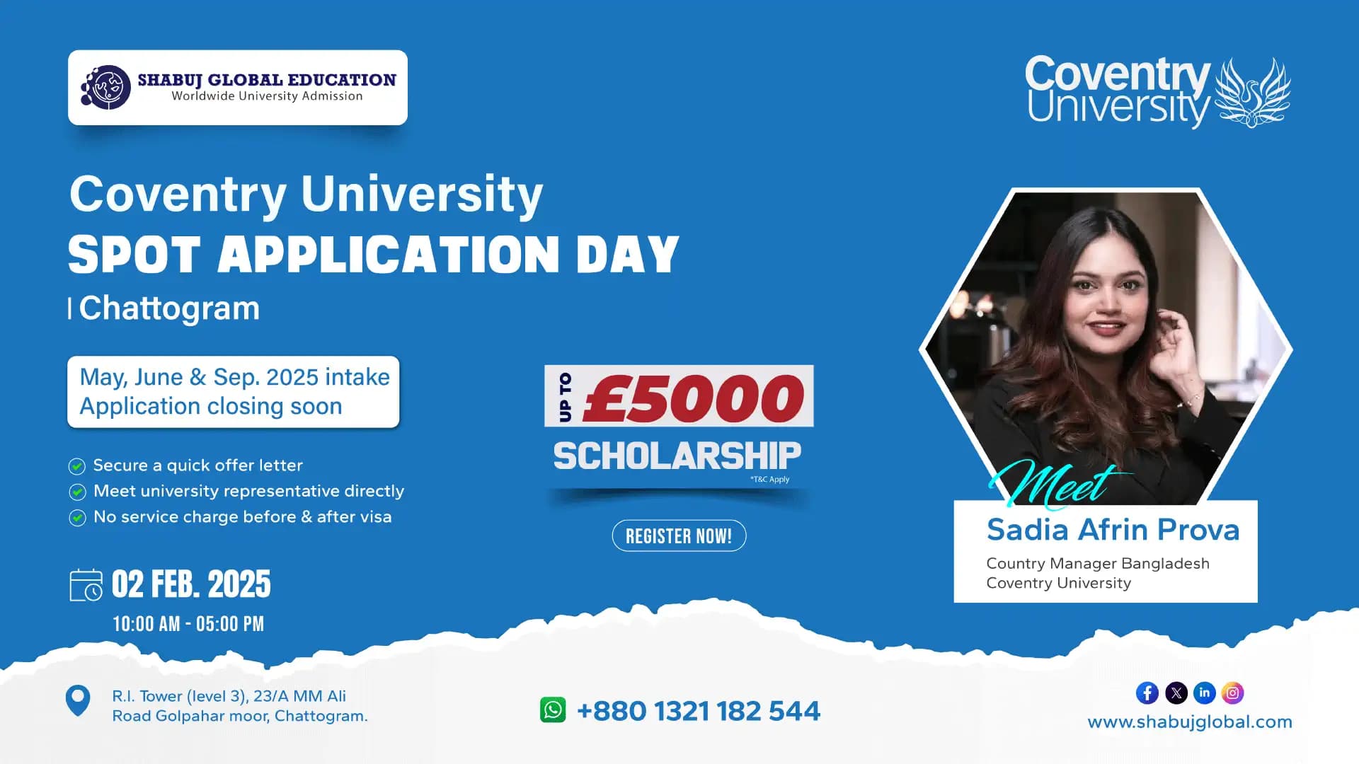 Coventry University Spot Application Day - Chattogram