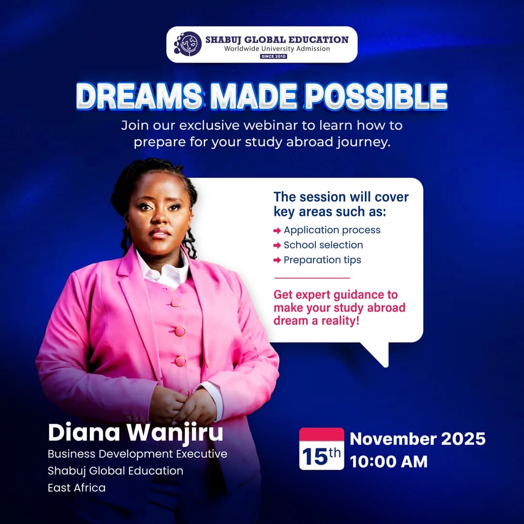 Study Abroad Webinar 2025 – Learn Application Process & School Selection Guidance