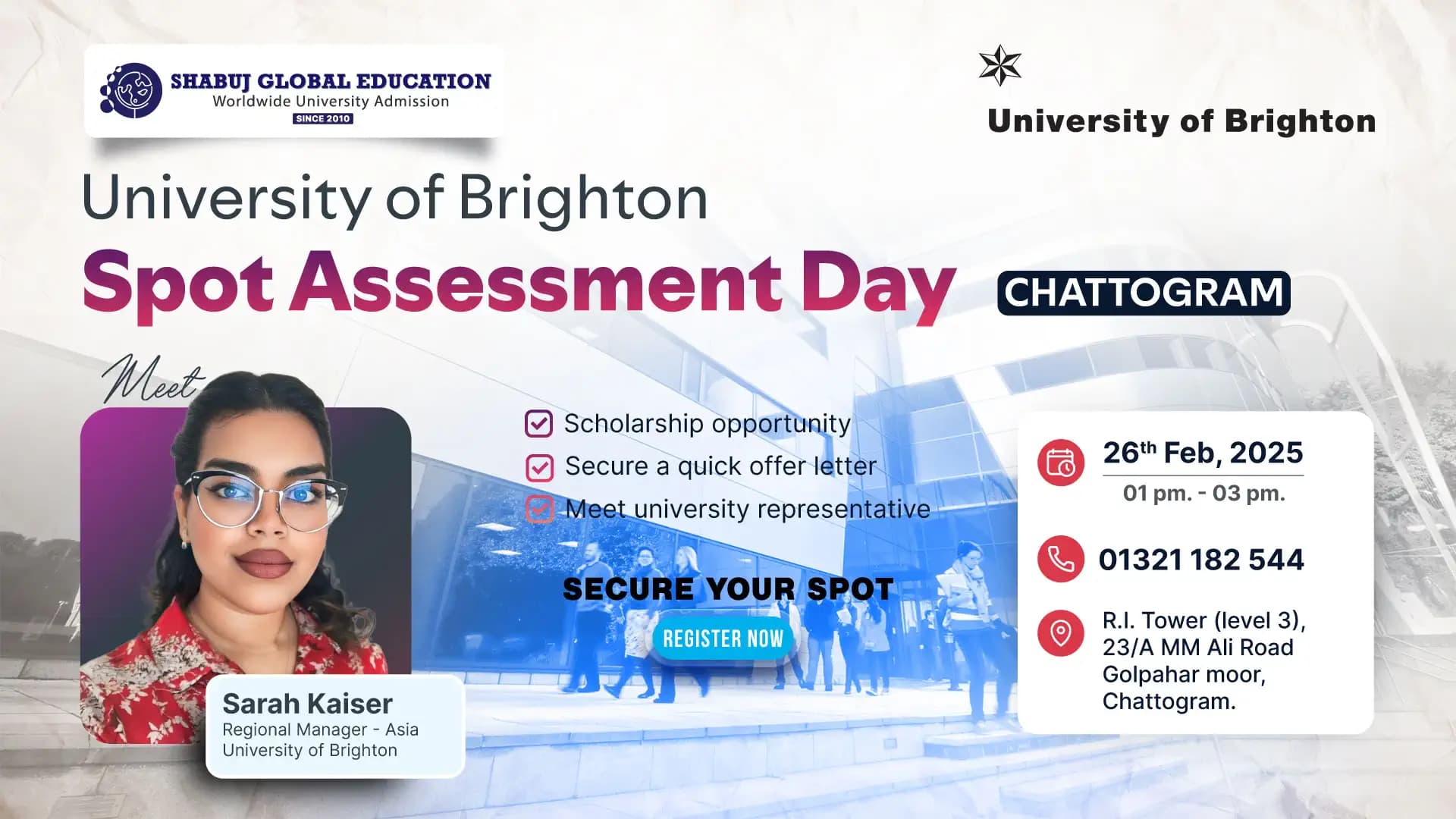University of Brighton Spot Assessment Day - Chattogram
