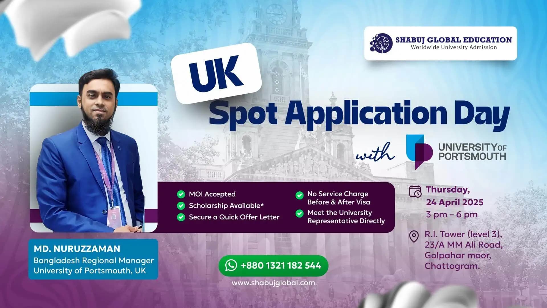 UK Spot Application Day with University of Portsmouth