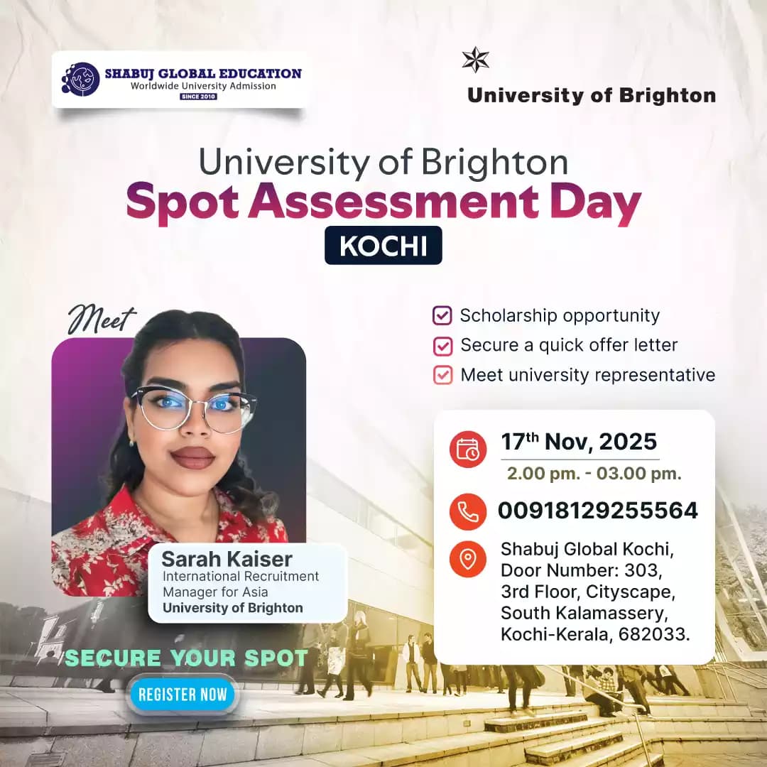 University of Brighton – Spot Assessment Day in Kochi